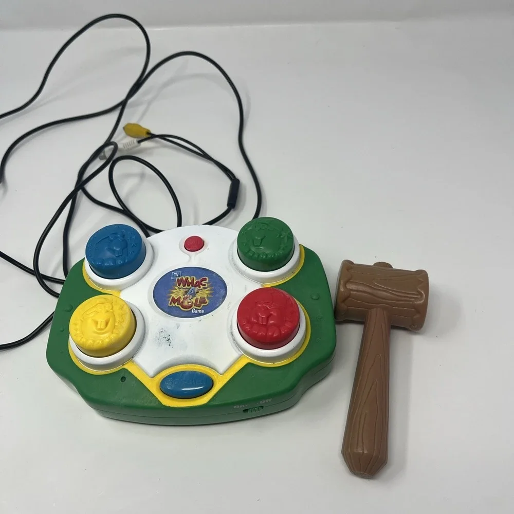 Whac A Mole Plug & Play TV Game 2005 Hasbro MB - Tested W/ Hammer